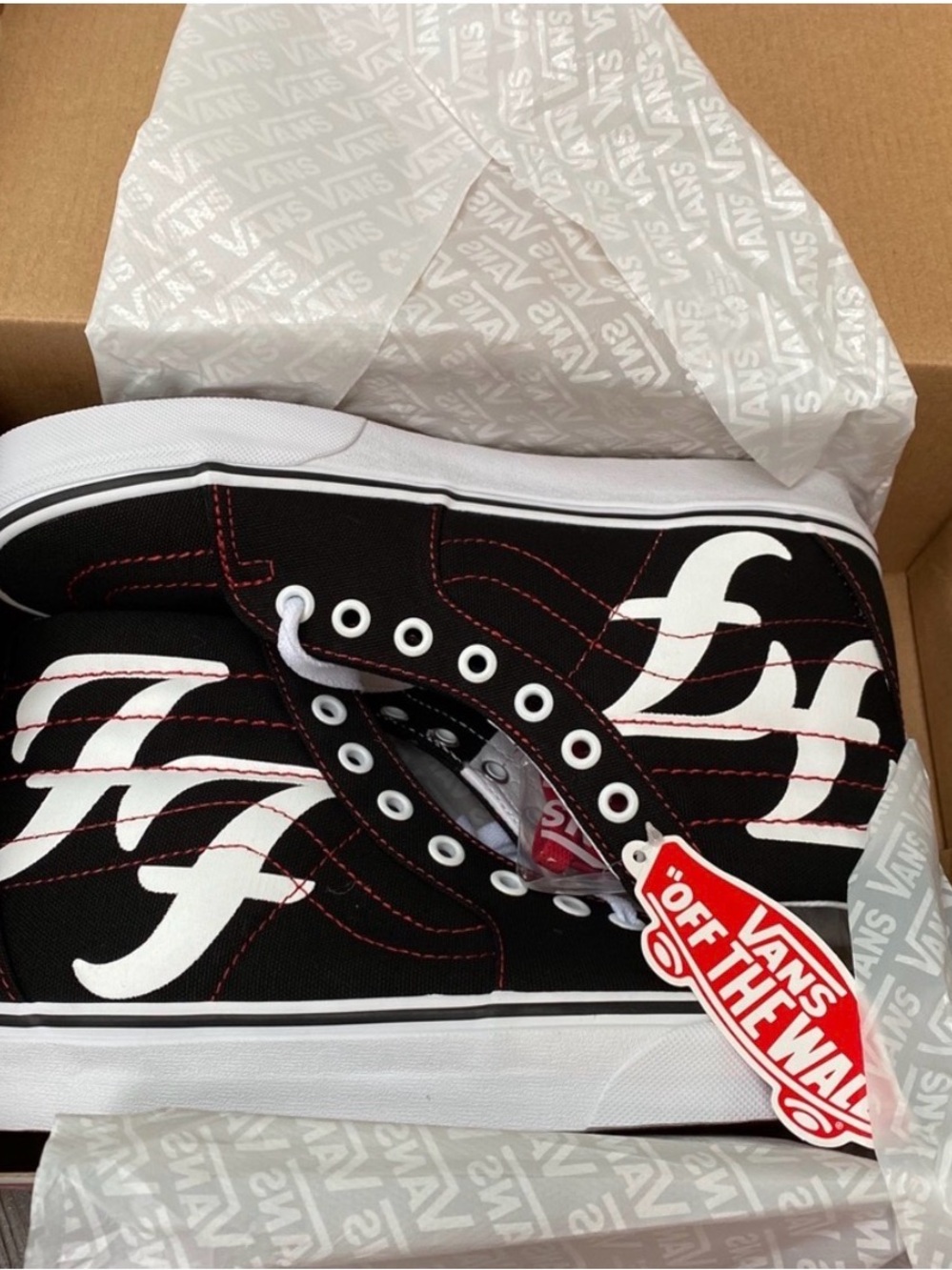 Foo Fighters X Vans Black White High-Top Sneakers